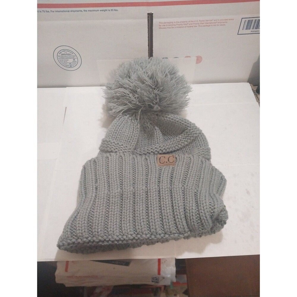 CC Knit Hat Grey Cap (K)